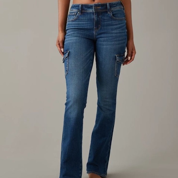 🔥🛍️ NWOT American Eagle Kick Boot Jeans Cargo Pockets🛍️🔥 - Picture 1 of 12
